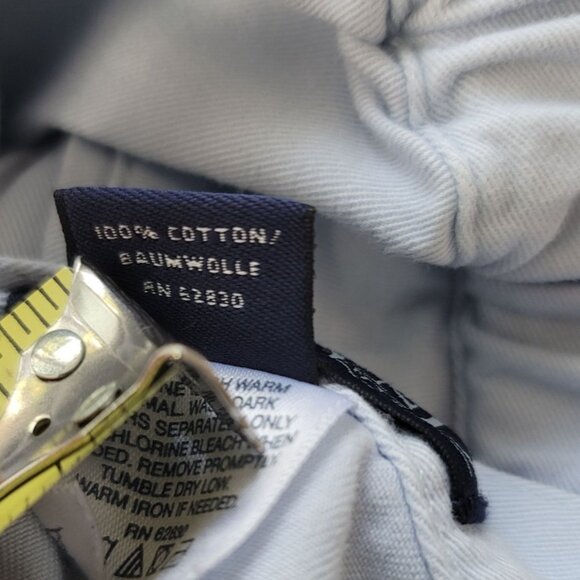 Lands' End Chino Shorts Blue SZ 20W Zip Pockets 8" Inseam Elastic Waist Cotton - Picture 7 of 7